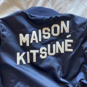 MAISON KITSUNE NAVY BOMBER JACKET
